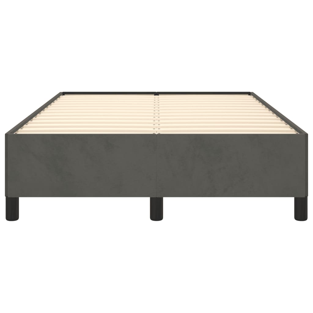 Bettgestell ohne Matratze Dunkelgrau 120x190 cm Samt