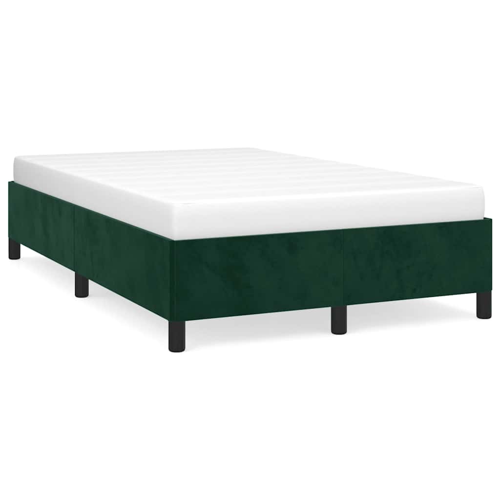 Bettgestell ohne Matratze Dunkelgrün 120x190 cm Samt