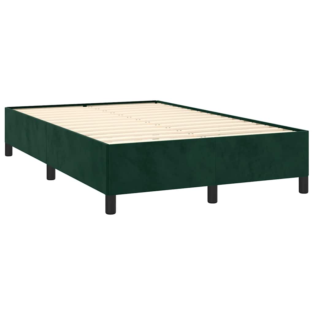 Bettgestell ohne Matratze Dunkelgrün 120x190 cm Samt