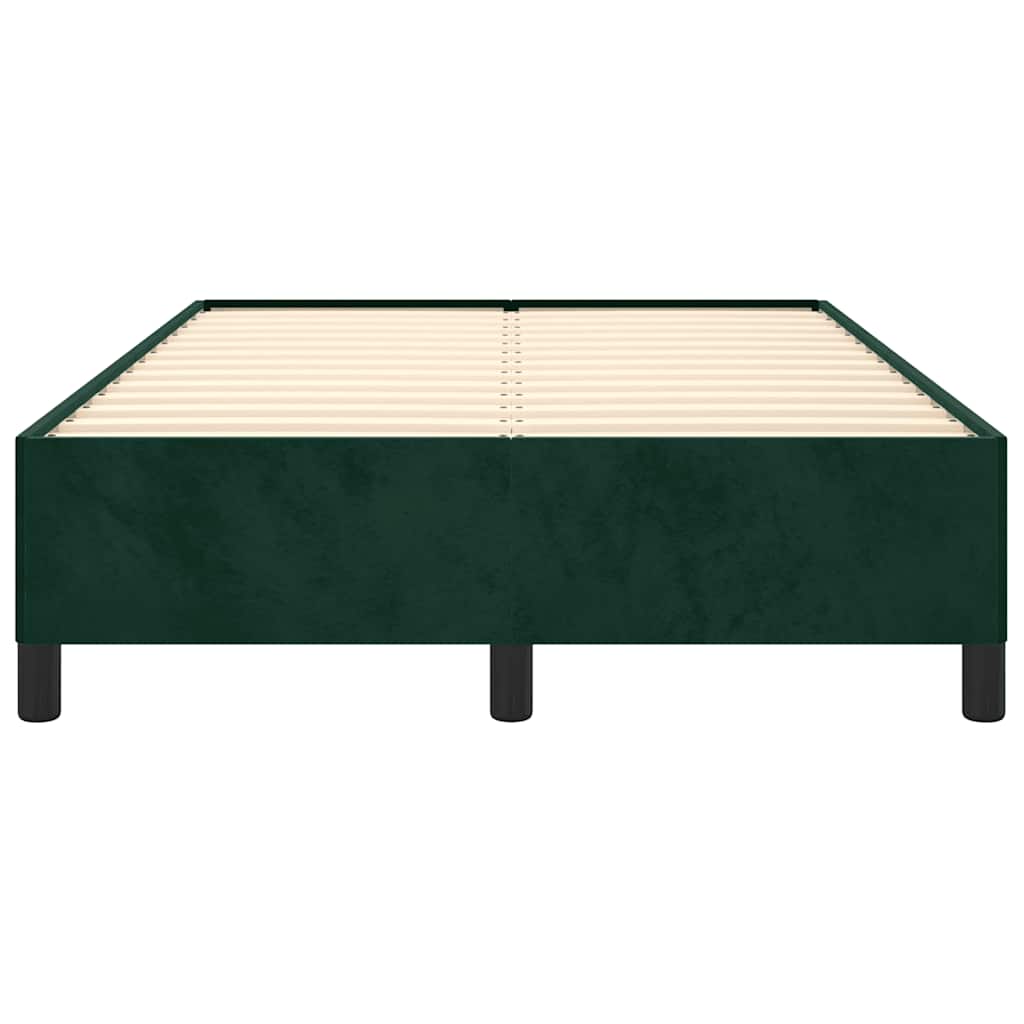 Bettgestell ohne Matratze Dunkelgrün 120x190 cm Samt