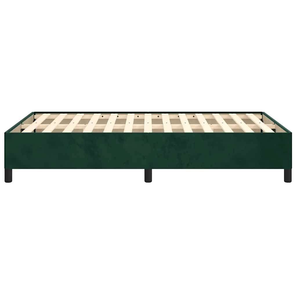 Bettgestell ohne Matratze Dunkelgrün 120x190 cm Samt