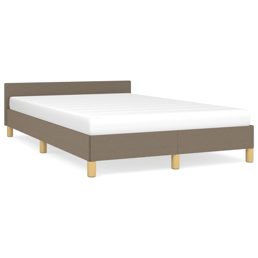 Bettgestell ohne Matratze Taupe 120x190 cm Stoff