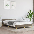 Bettgestell ohne Matratze Taupe 120x190 cm Stoff