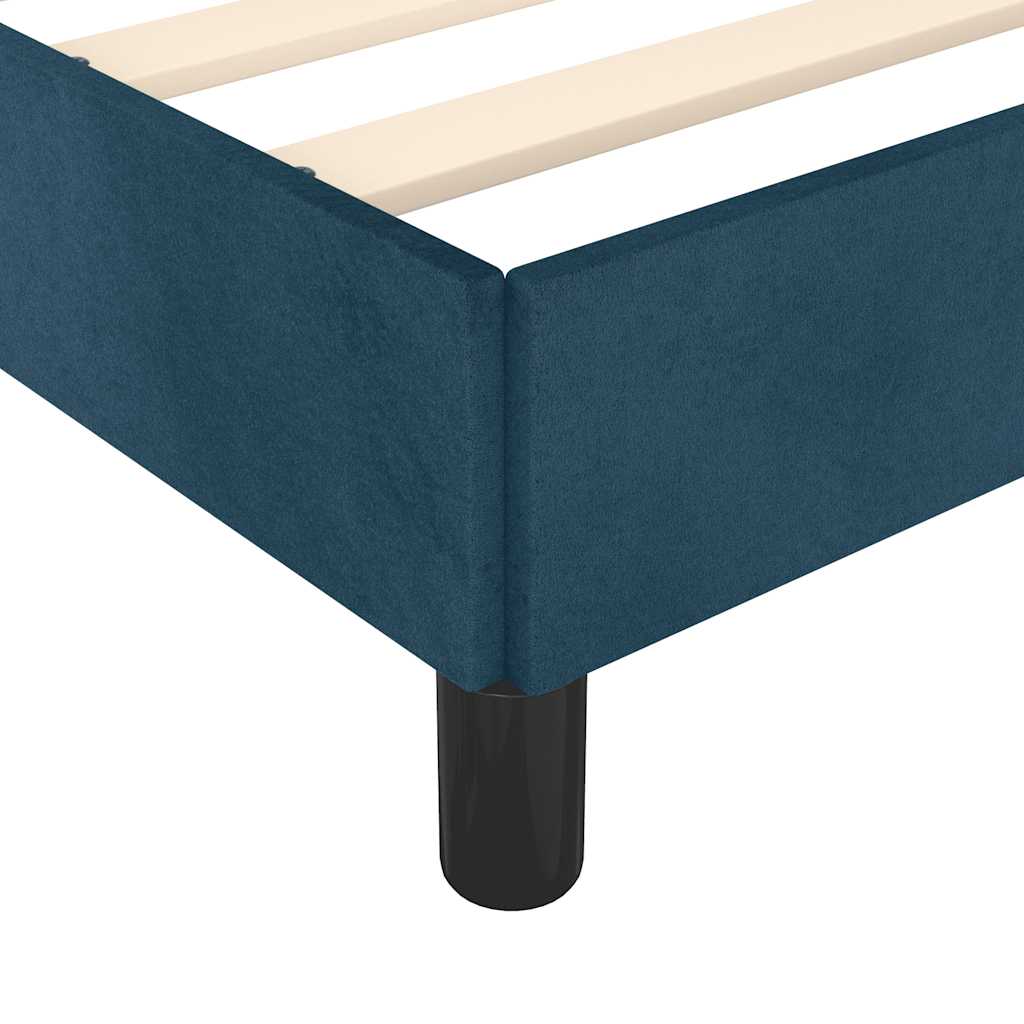 Bettgestell ohne Matratze Dunkelblau 120x190 cm Samt