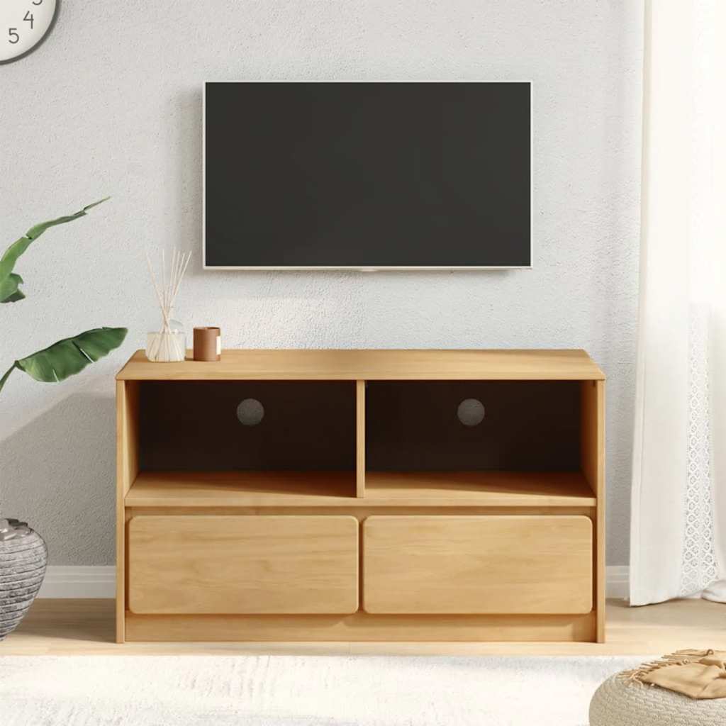 TV-Schrank SAUDA Eiche-Optik 99x43x55 cm Massivholz Kiefer