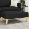 Fußhocker Schwarz 77x55x31 cm Stoff