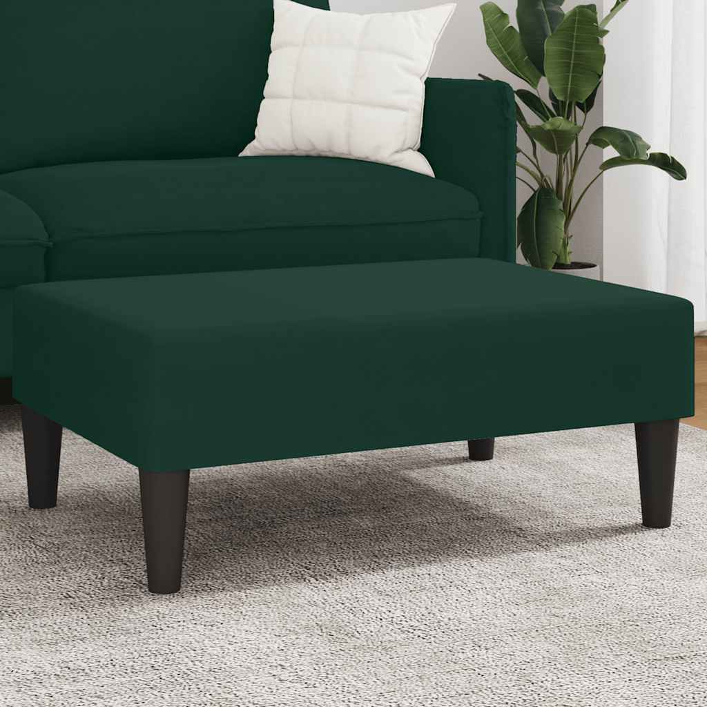 Fußhocker Dunkelgrün 77x55x31 cm Samt
