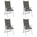 Hochlehner-Auflagen 4 Stk. Melange Dunkelgrau 120x50x7 cm Stoff