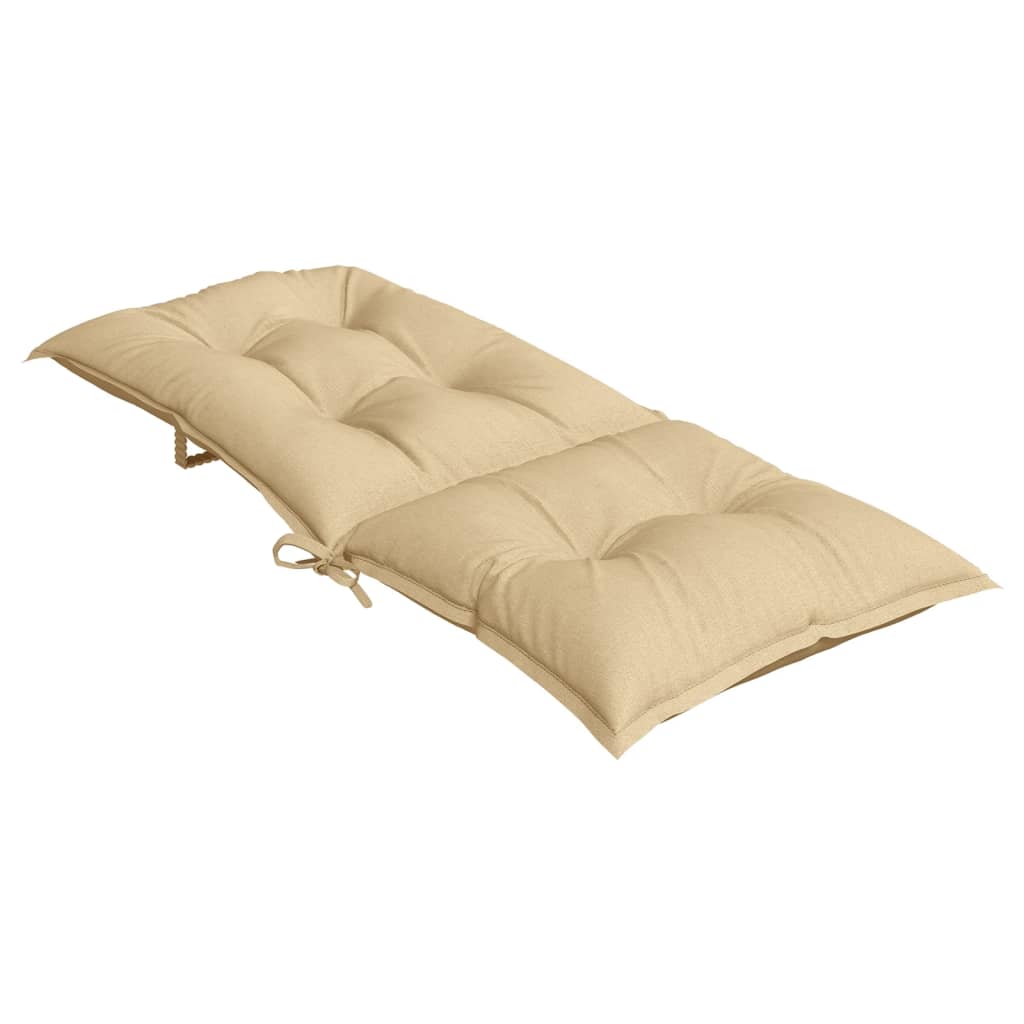 Hochlehner-Auflagen 6 Stk. Melange Beige 120x50x7 cm Stoff