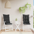 Set Hochlehner-Stuhlkissen 2 pcs Melange Schwarz