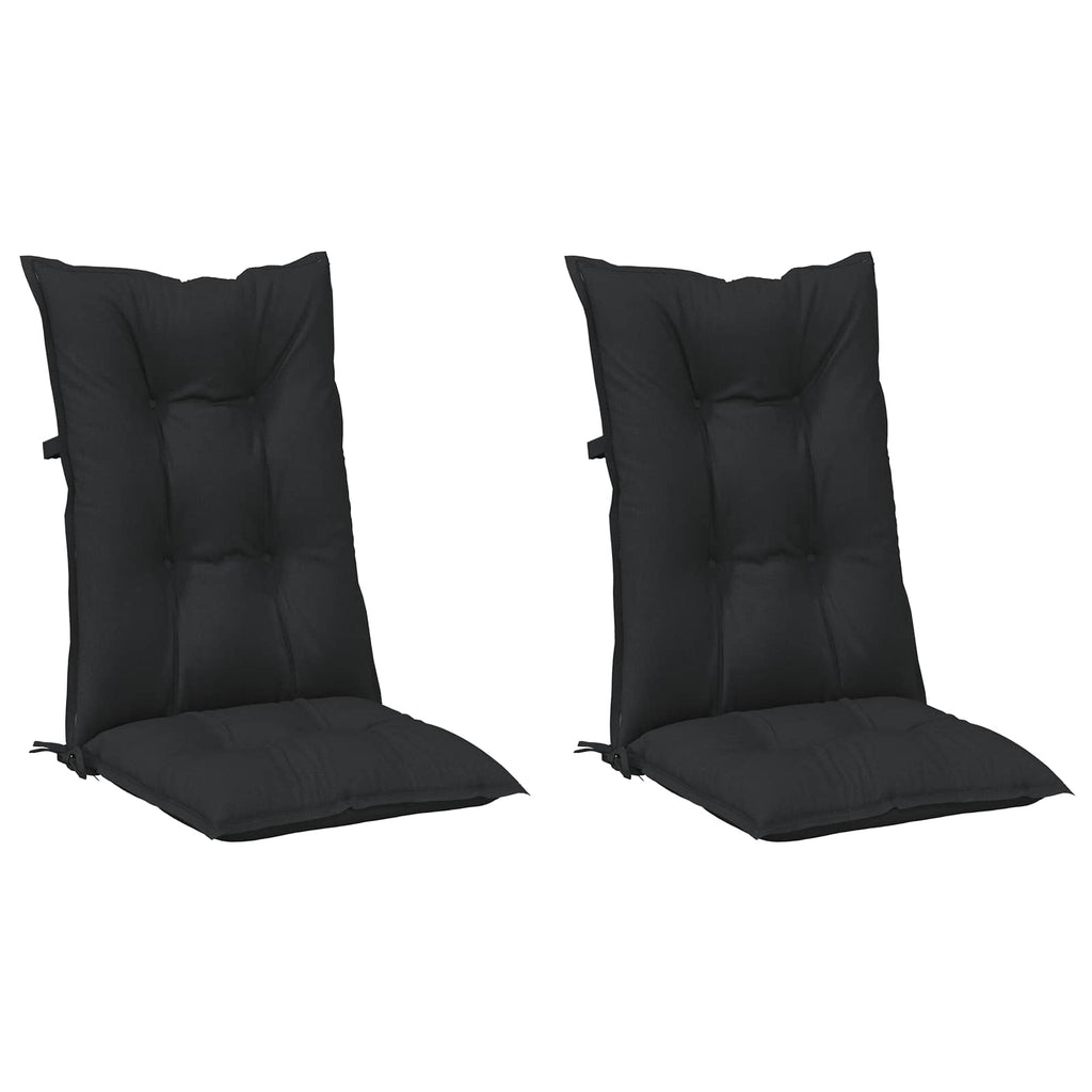 Set Hochlehner-Stuhlkissen 2 pcs Melange Schwarz