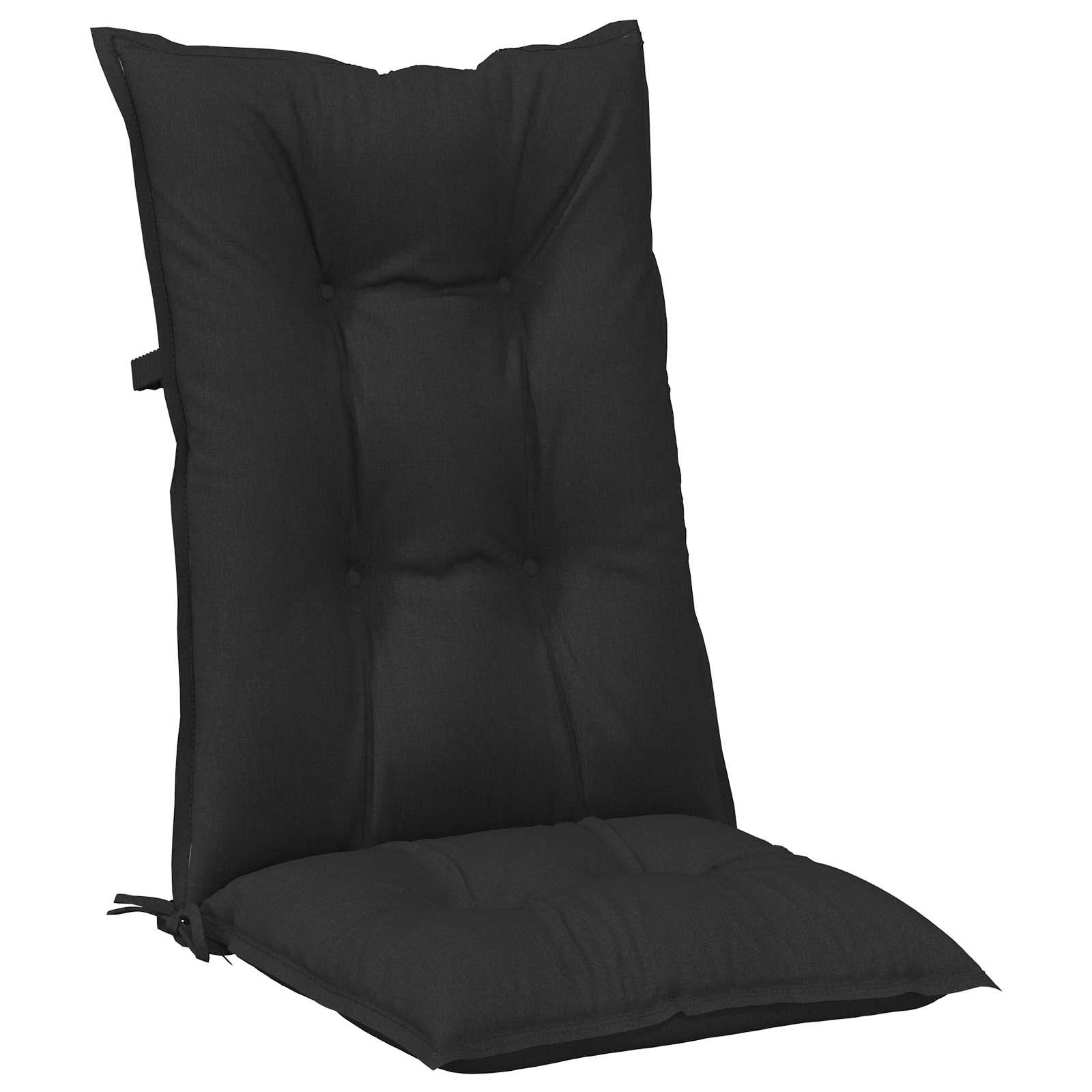 Set Hochlehner-Stuhlkissen 2 pcs Melange Schwarz