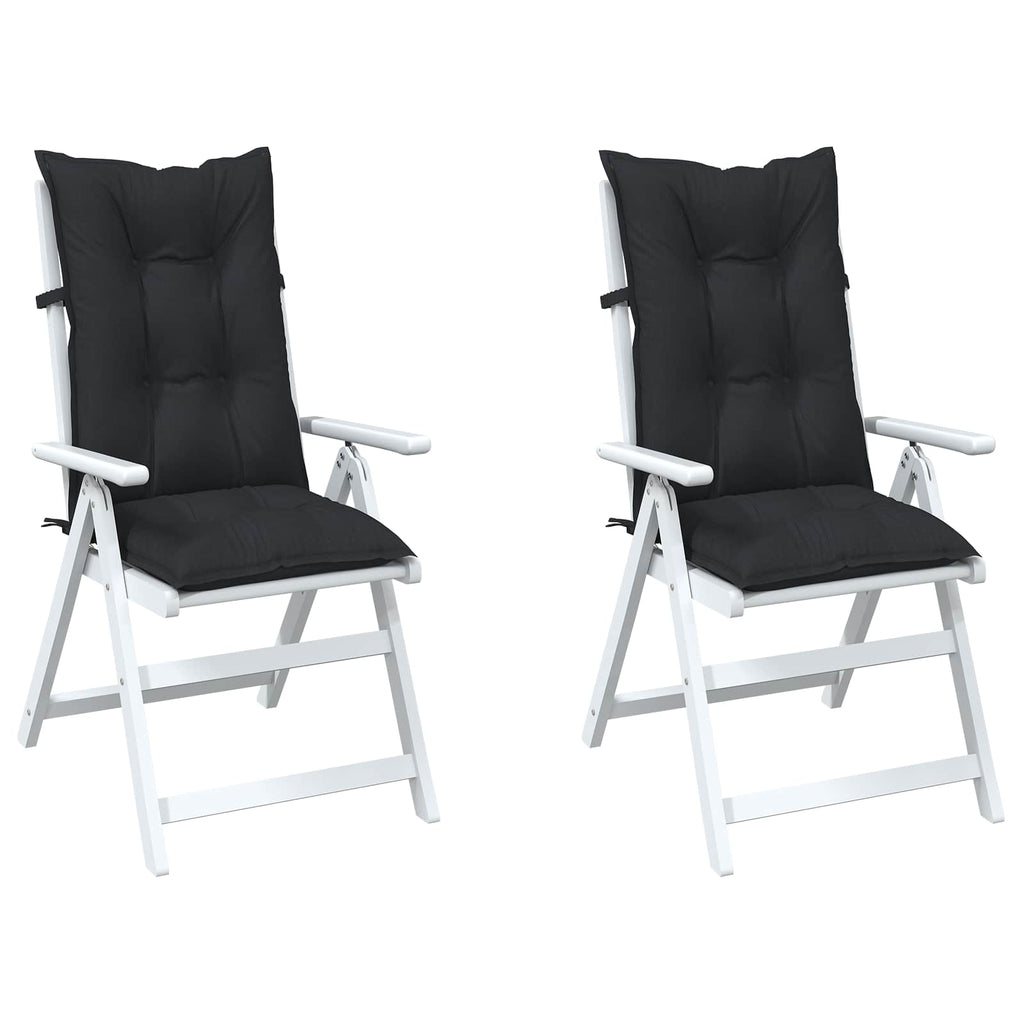 Set Hochlehner-Stuhlkissen 2 pcs Melange Schwarz