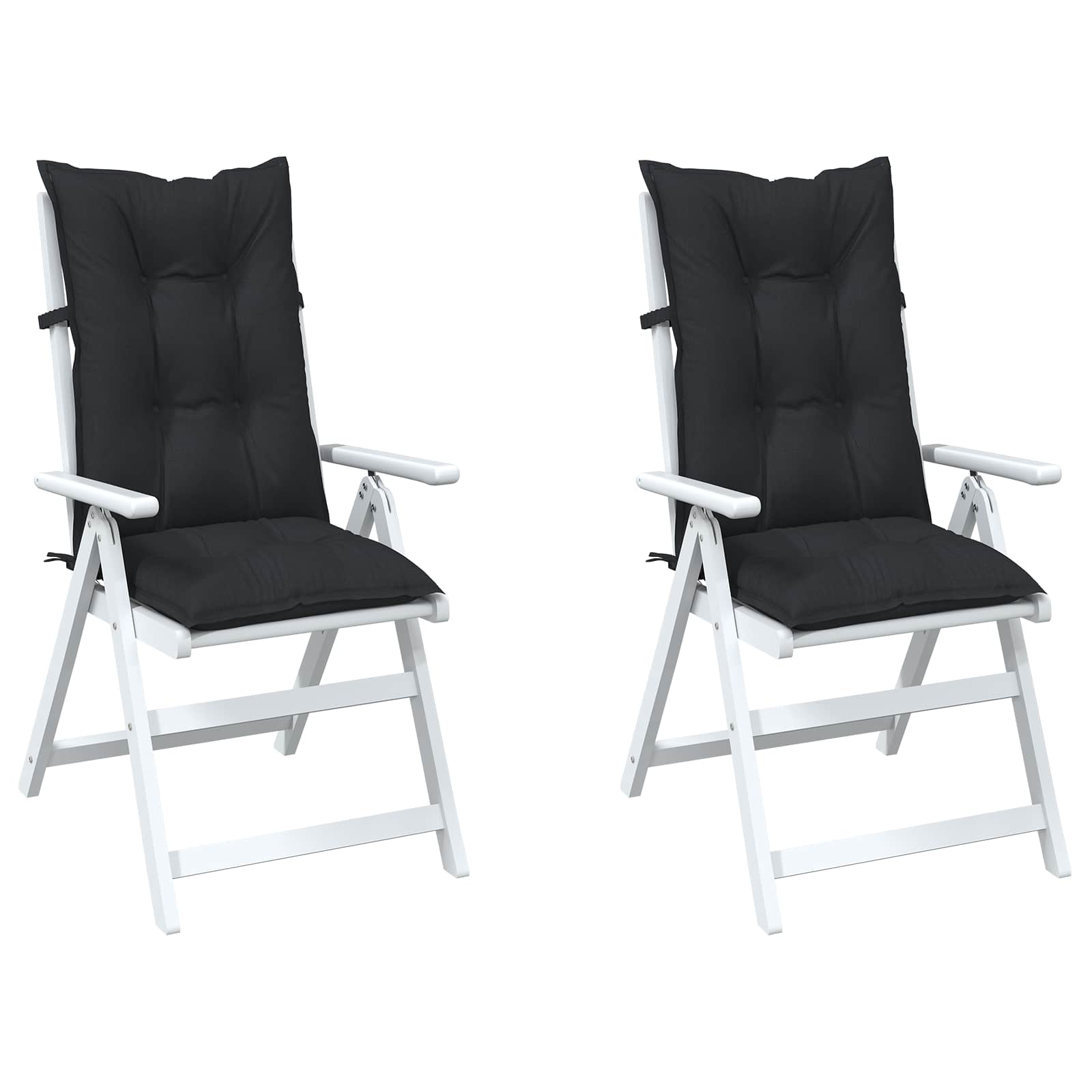 Set Hochlehner-Stuhlkissen 2 pcs Melange Schwarz
