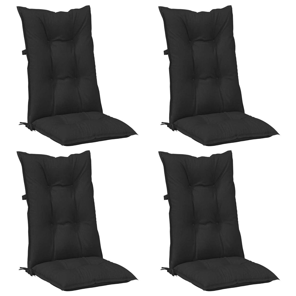 Set Hochlehner-Stuhlkissen 4 pcs Melange Schwarz
