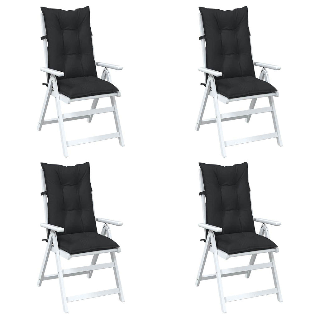 Set Hochlehner-Stuhlkissen 4 pcs Melange Schwarz