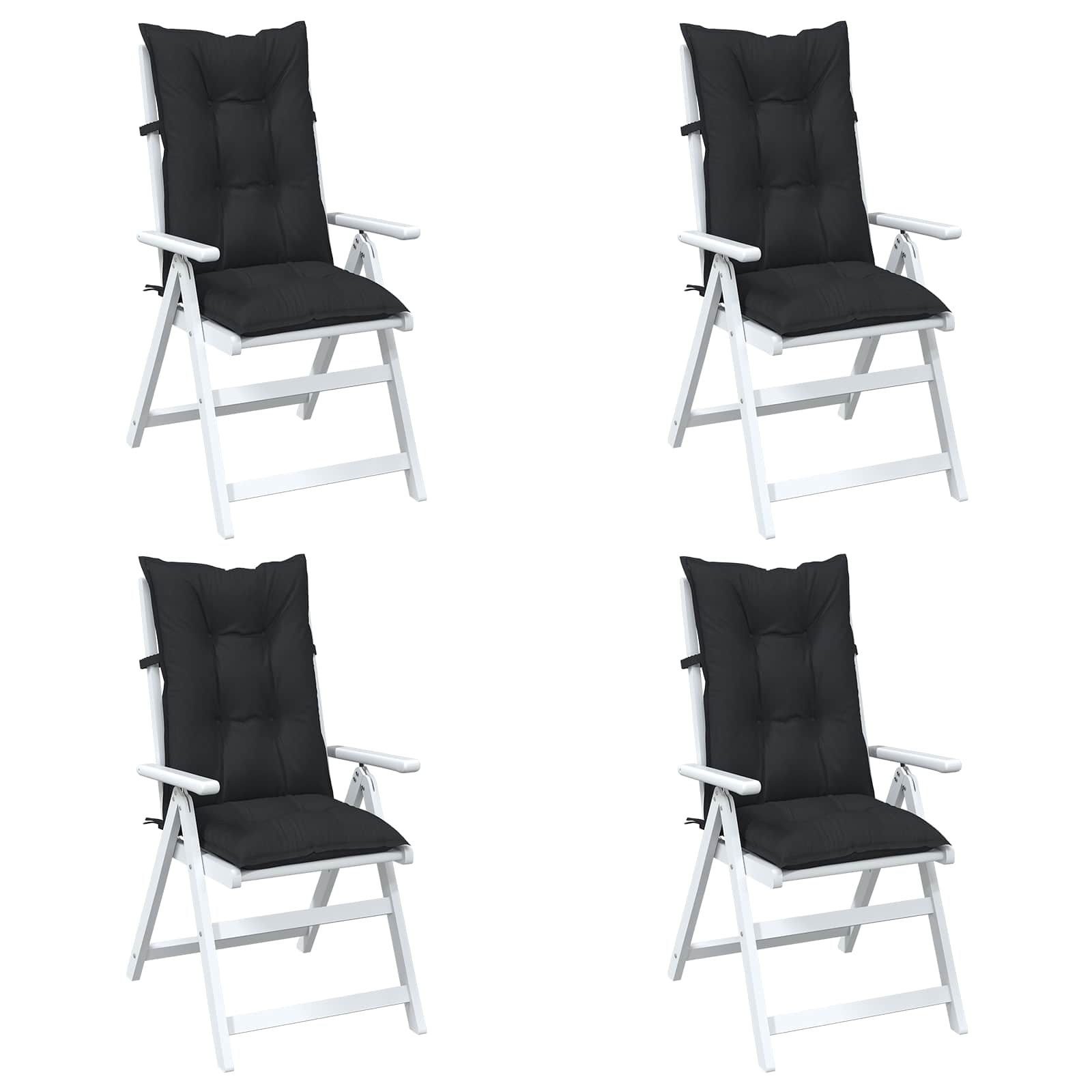 Set Hochlehner-Stuhlkissen 4 pcs Melange Schwarz
