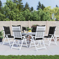 Set Hochlehner-Stuhlkissen 6 pcs Melange Schwarz