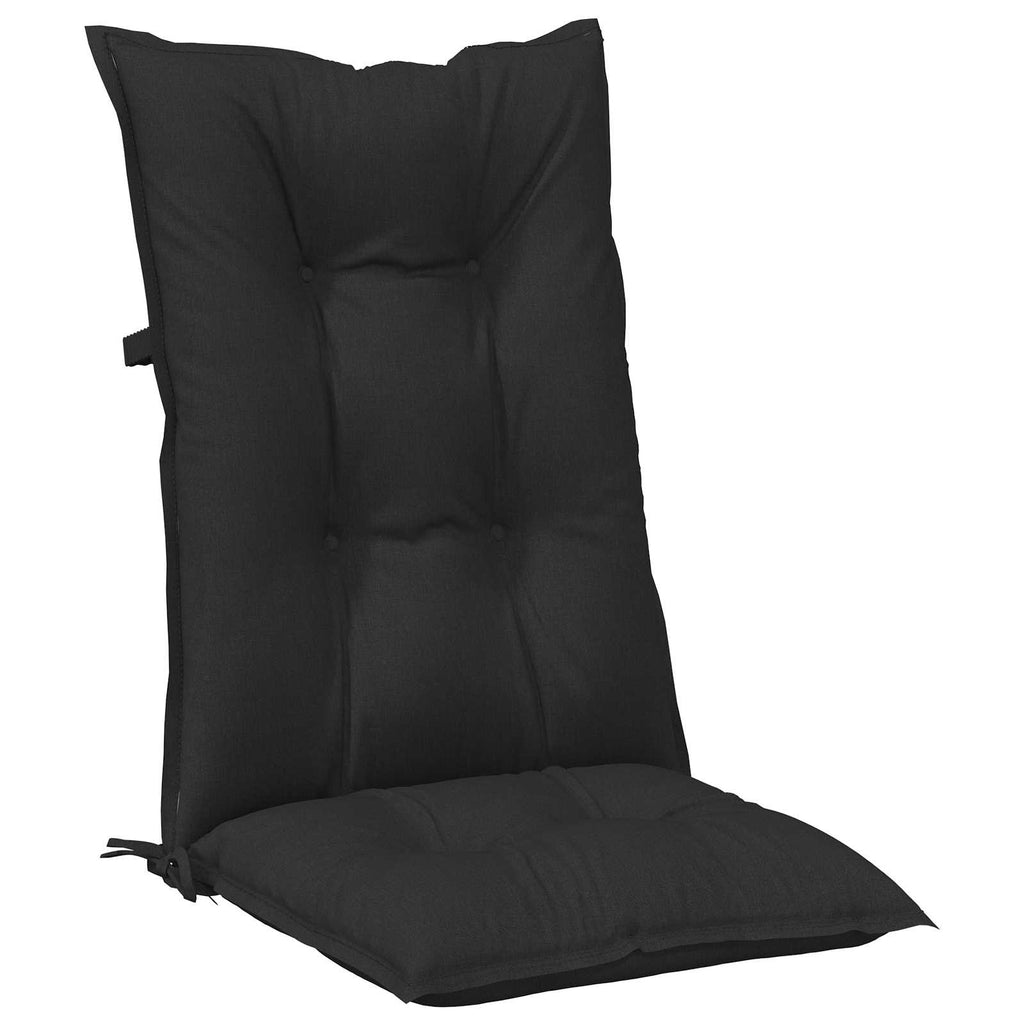 Set Hochlehner-Stuhlkissen 6 pcs Melange Schwarz
