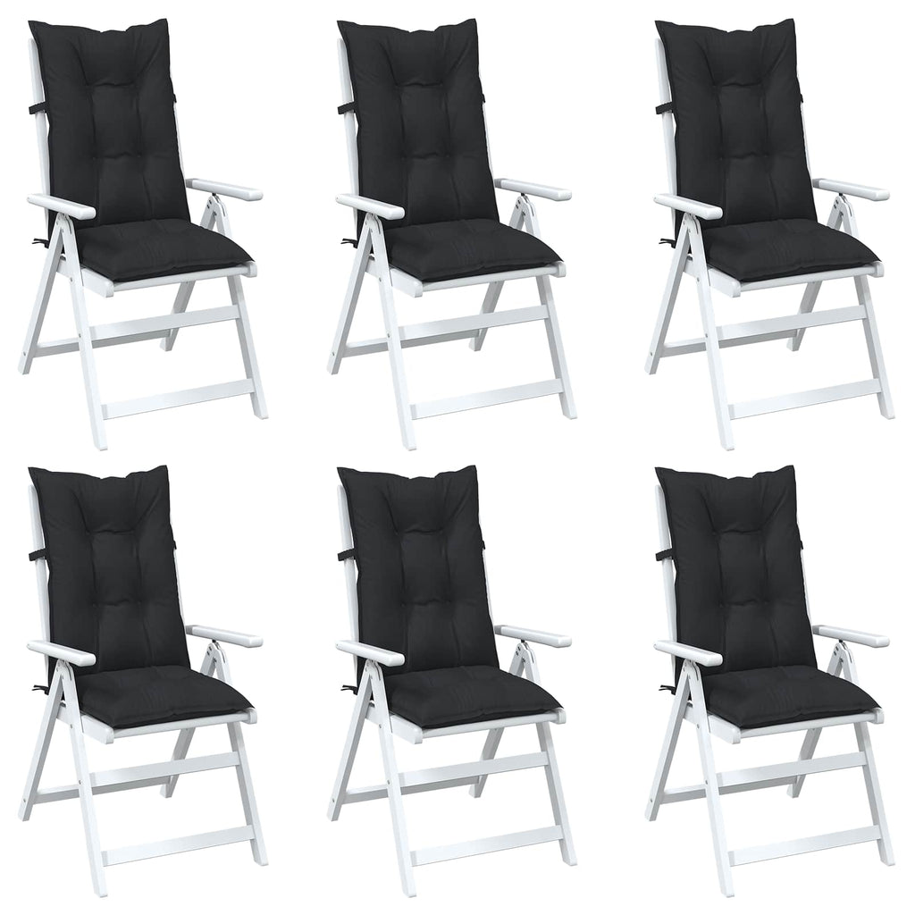 Set Hochlehner-Stuhlkissen 6 pcs Melange Schwarz