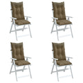 Hochlehner-Auflagen 4 Stk. Melange Taupe 120x50x7 cm Stoff