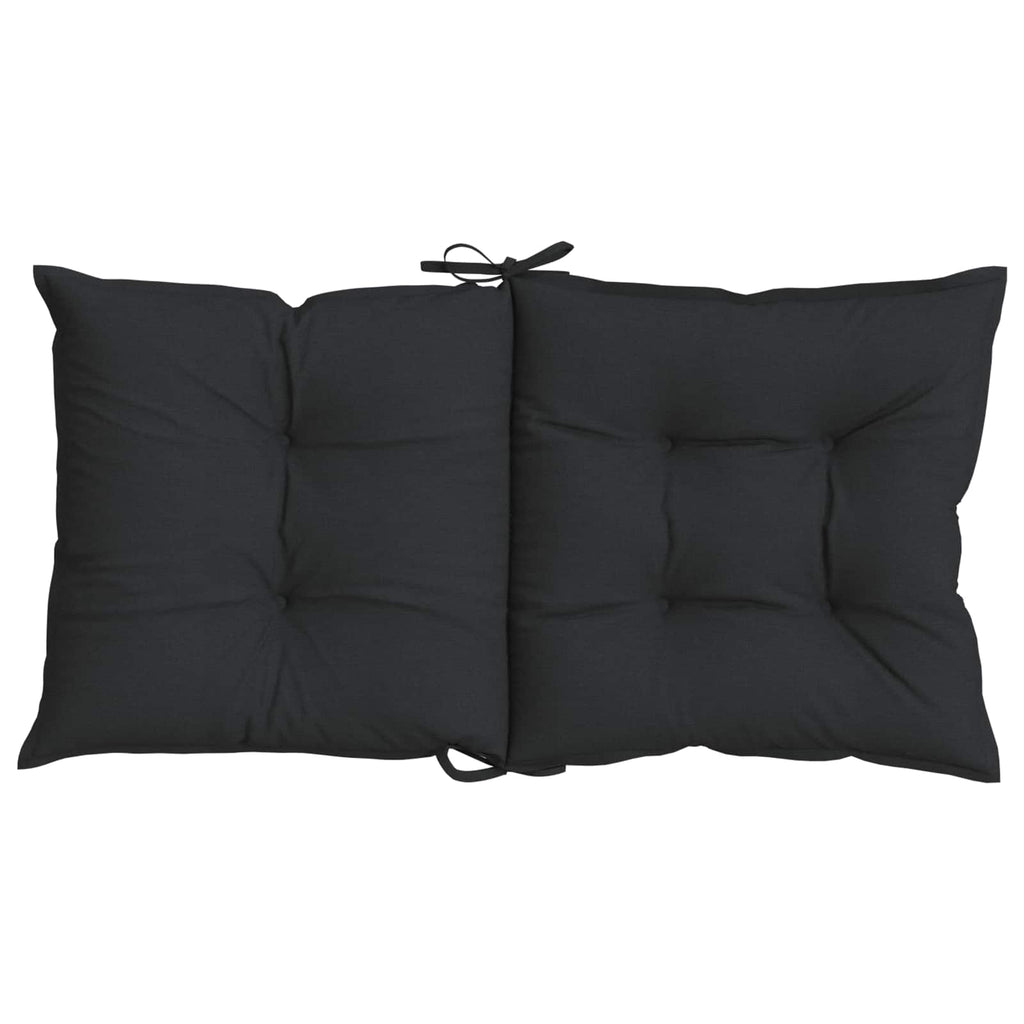 Niedriglehner Stuhlkissen Set 4 pcs Melange Schwarz