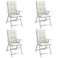 Hochlehner-Auflagen 4 Stk. Melange Creme 120x50x4 cm Stoff
