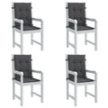 Niedriglehner-Auflagen 4 Stk Melange Anthrazit 100x50x4cm Stoff