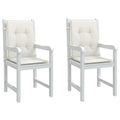Niedriglehner-Auflagen 2 Stk. Melange Creme 100x50x4 cm Stoff