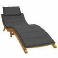 Sonnenliegen-Auflage Melange Anthrazit 186x58x4 cm Stoff
