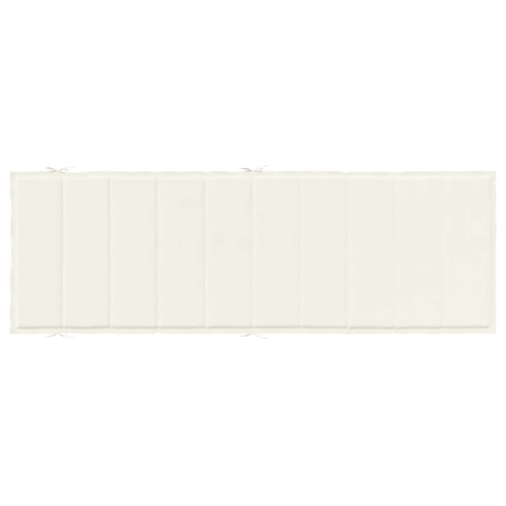 Sonnenliegen-Auflage Melange Creme 186x58x4 cm Stoff