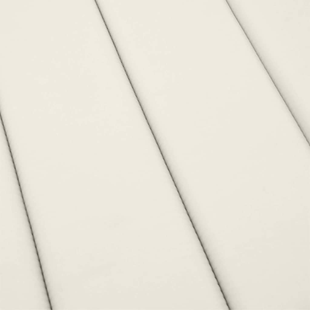 Sonnenliegen-Auflage Melange Creme 186x58x4 cm Stoff