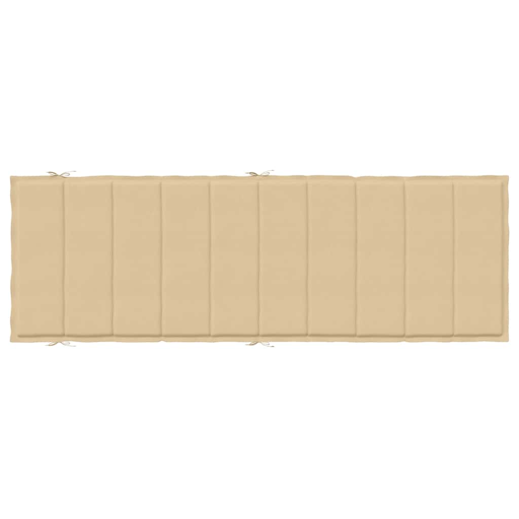 Sonnenliegen-Auflage Melange Beige 186x58x4 cm Stoff