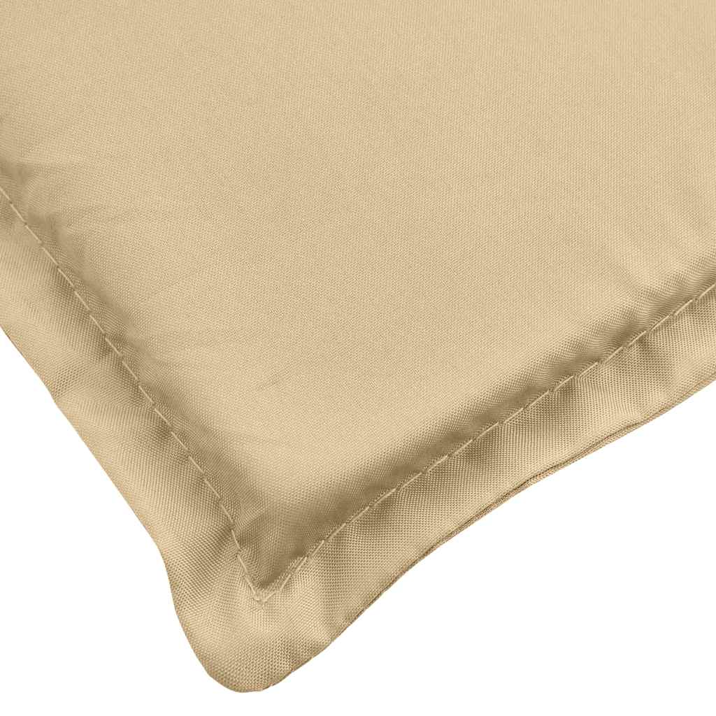 Sonnenliegen-Auflage Melange Beige 186x58x4 cm Stoff