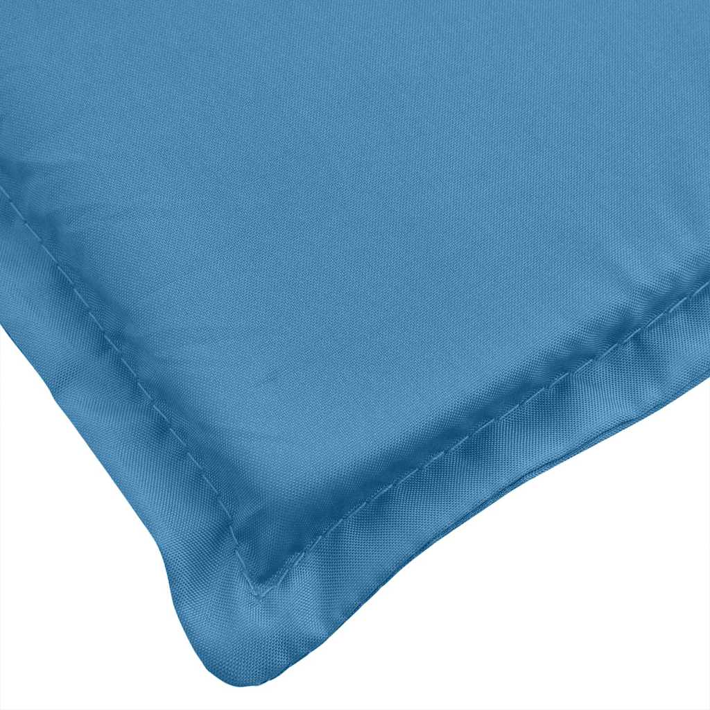Sonnenliegen-Auflage Melange Blau 186x58x4 cm Stoff
