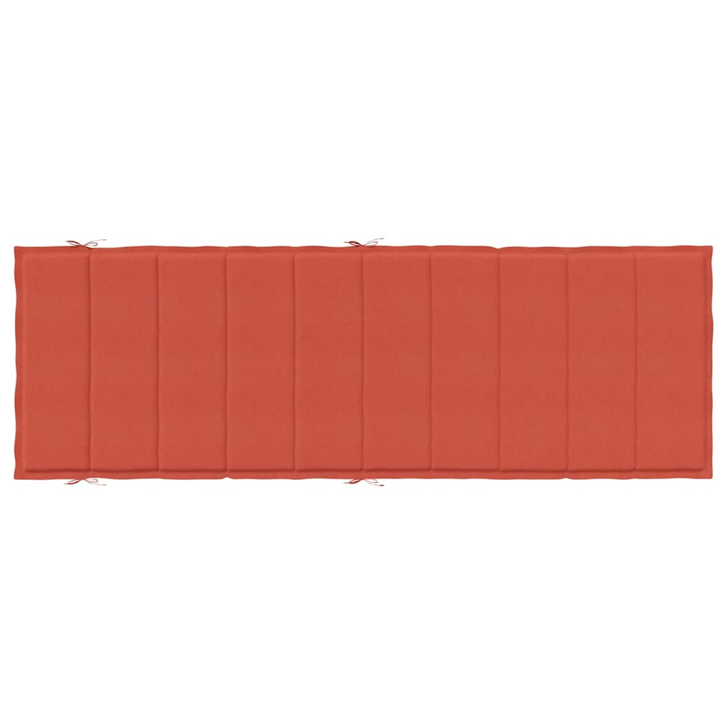 Sonnenliegen-Auflage Melange Rot 186x58x4 cm Stoff