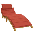 Sonnenliegen-Auflage Melange Rot 186x58x4 cm Stoff