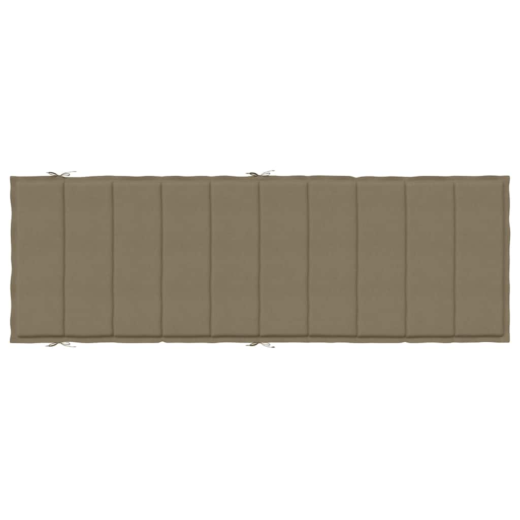 Sonnenliegen-Auflage Melange Taupe 186x58x4 cm Stoff