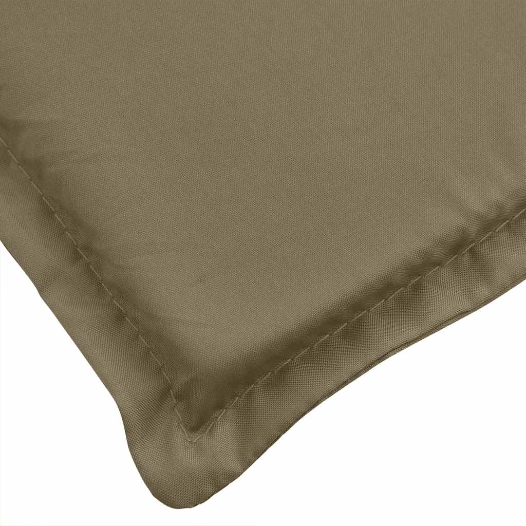 Sonnenliegen-Auflage Melange Taupe 186x58x4 cm Stoff