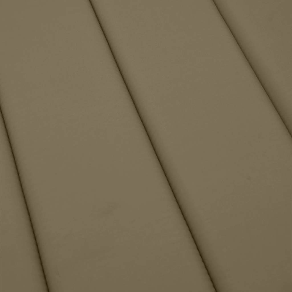 Sonnenliegen-Auflage Melange Taupe 186x58x4 cm Stoff