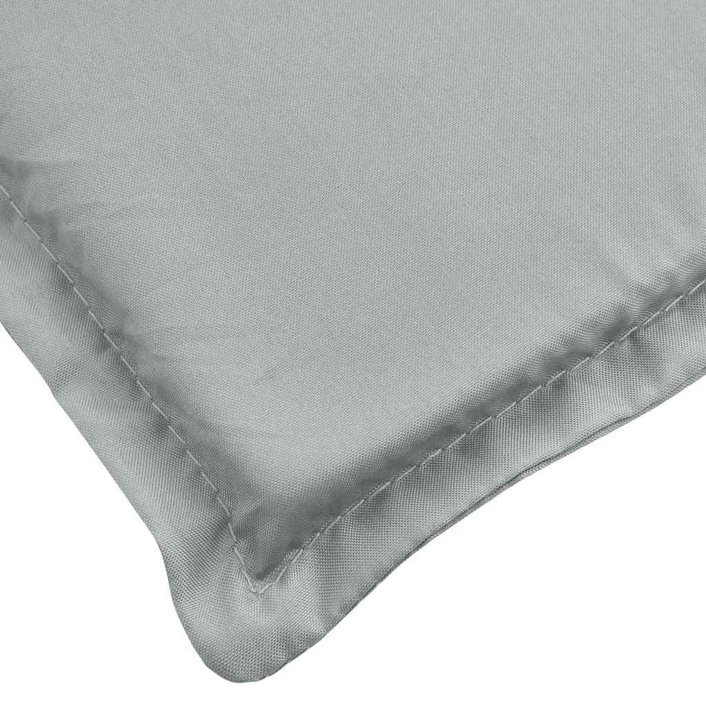 Liegestuhl-Auflage Melange Hellgrau (75+105) x 50 x 4 cm Stoff