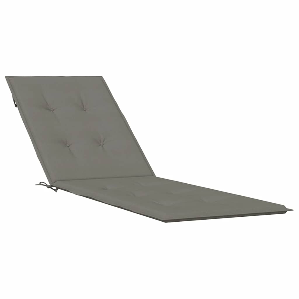 Liegestuhl-Auflage Melange Dunkelgrau (75+105) x 50 x 4 cm Stoff