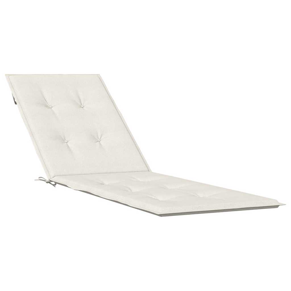 Liegestuhl-Auflage Melange Creme (75+105) x 50 x 4 cm Stoff