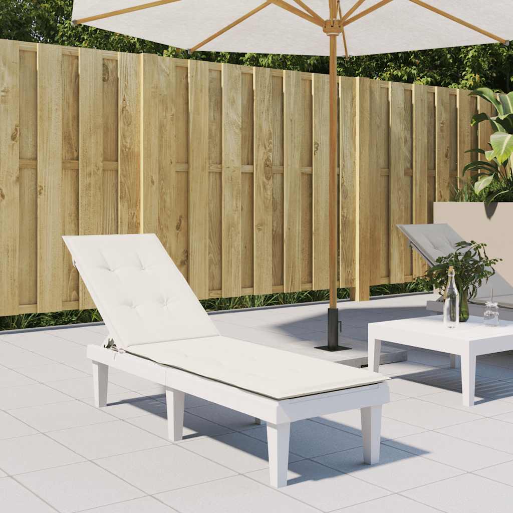 Liegestuhl-Auflage Melange Creme (75+105) x 50 x 4 cm Stoff