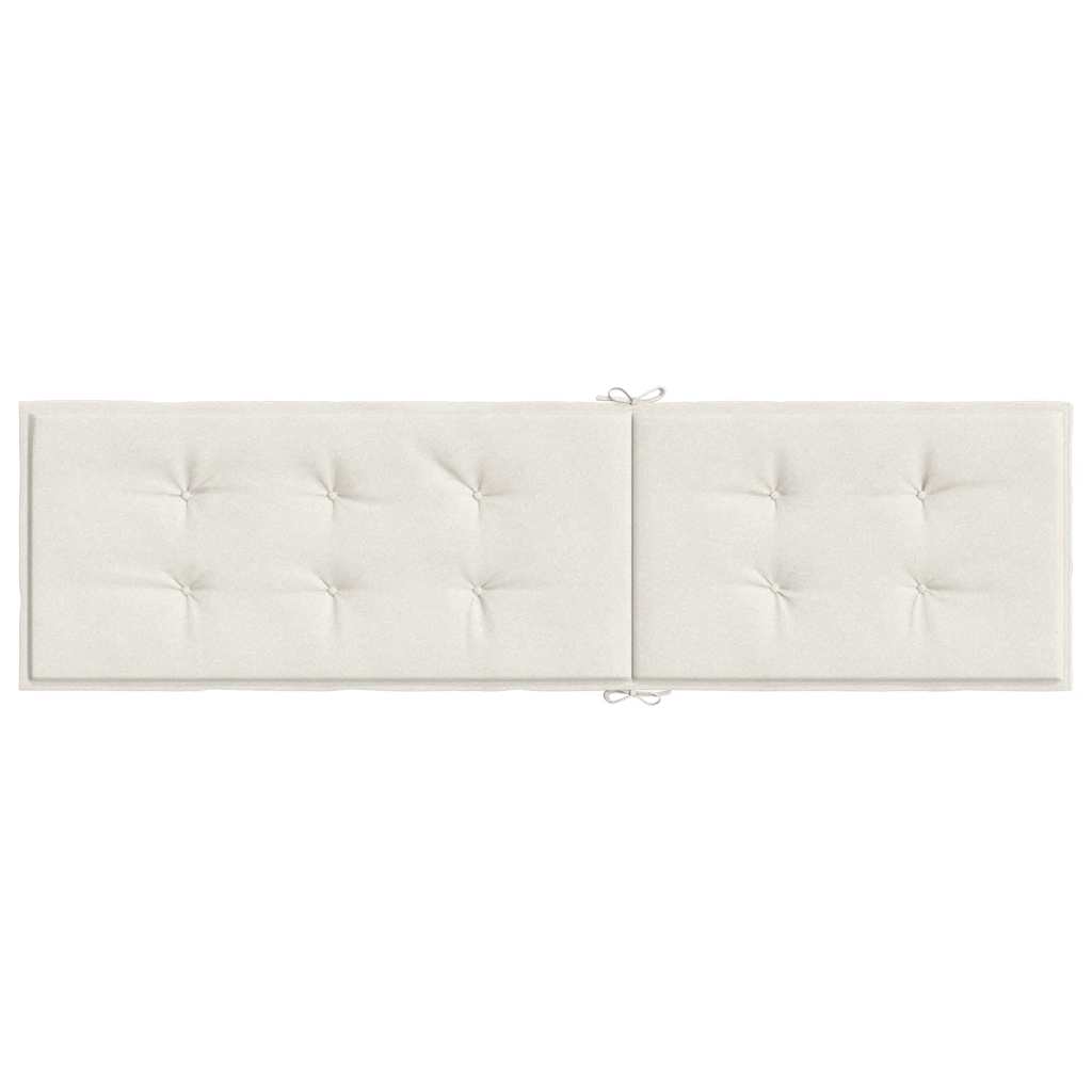 Liegestuhl-Auflage Melange Creme (75+105) x 50 x 4 cm Stoff