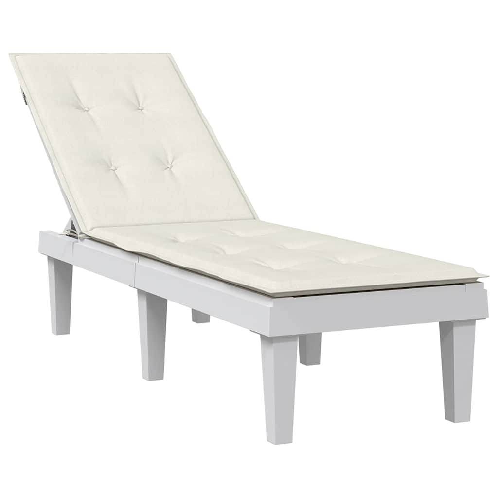 Liegestuhl-Auflage Melange Creme (75+105) x 50 x 4 cm Stoff