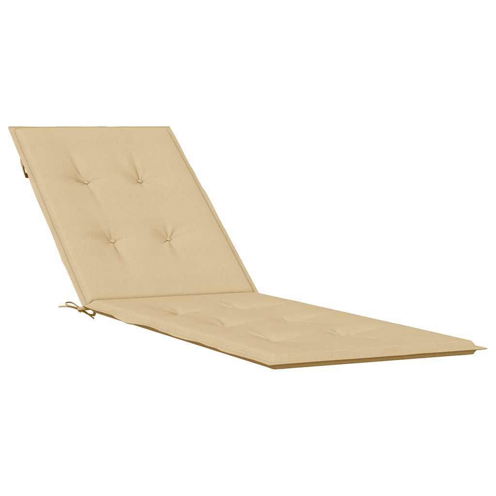 Liegestuhl-Auflage Melange Beige (75+105) x 50 x 4 cm Stoff
