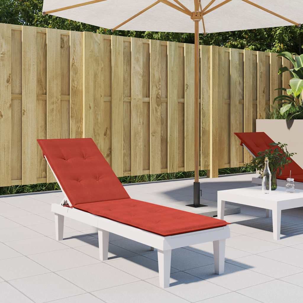 Liegestuhl-Auflage Melange Rot (75+105) x 50 x 4 cm Stoff