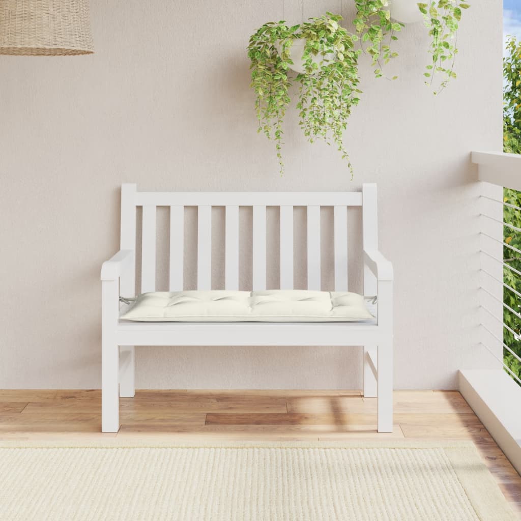 Gartenbank-Auflage Melange Creme 100x50x7 cm Stoff