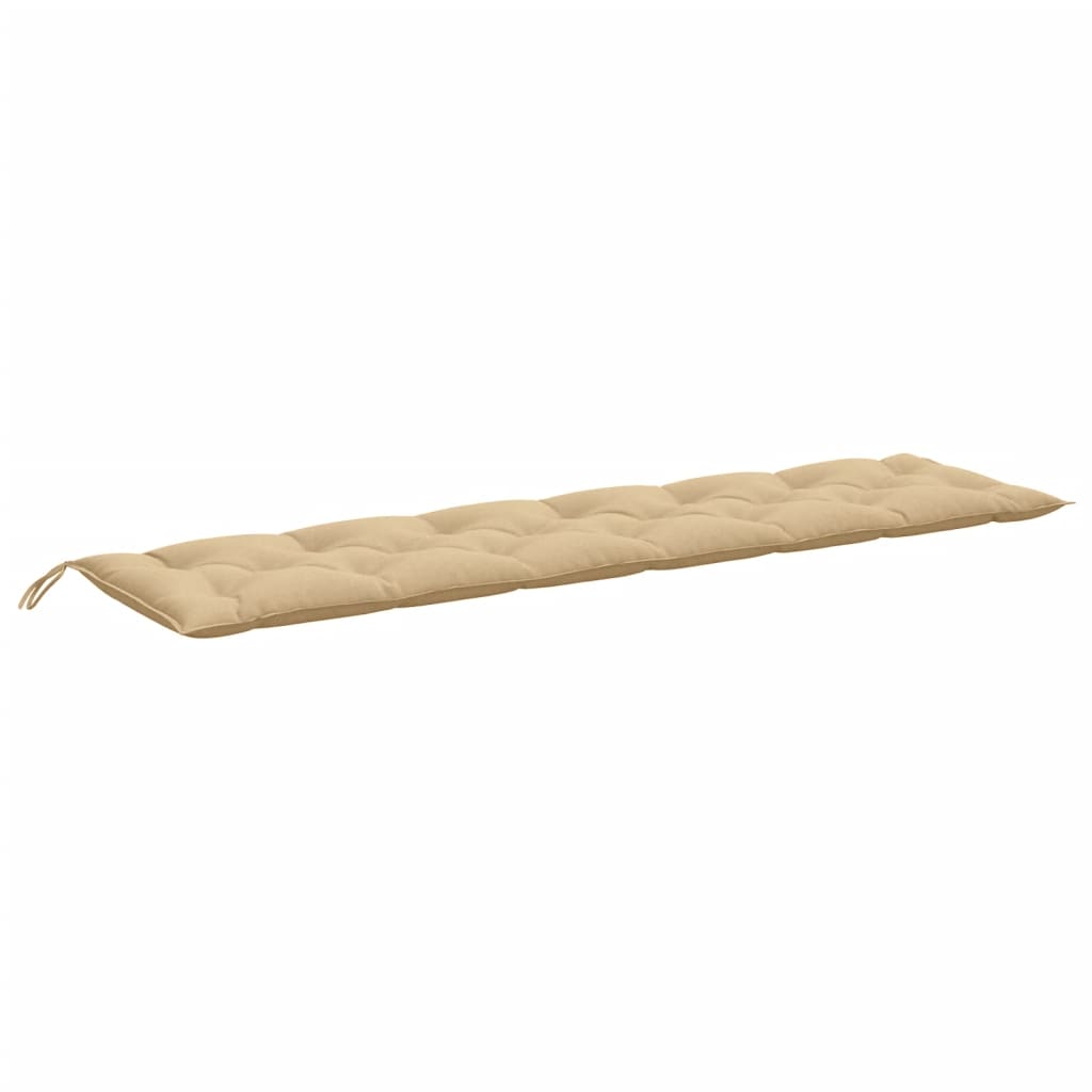 Gartenbank-Auflage Melange Beige 200x50x7 cm Stoff